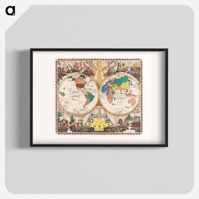 アートポスター-The New Map of the World
 - ボストン公共図書館 Poster.