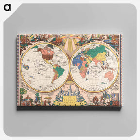 アートパネル-The New Map of the World
 - ボストン公共図書館 Canvas.