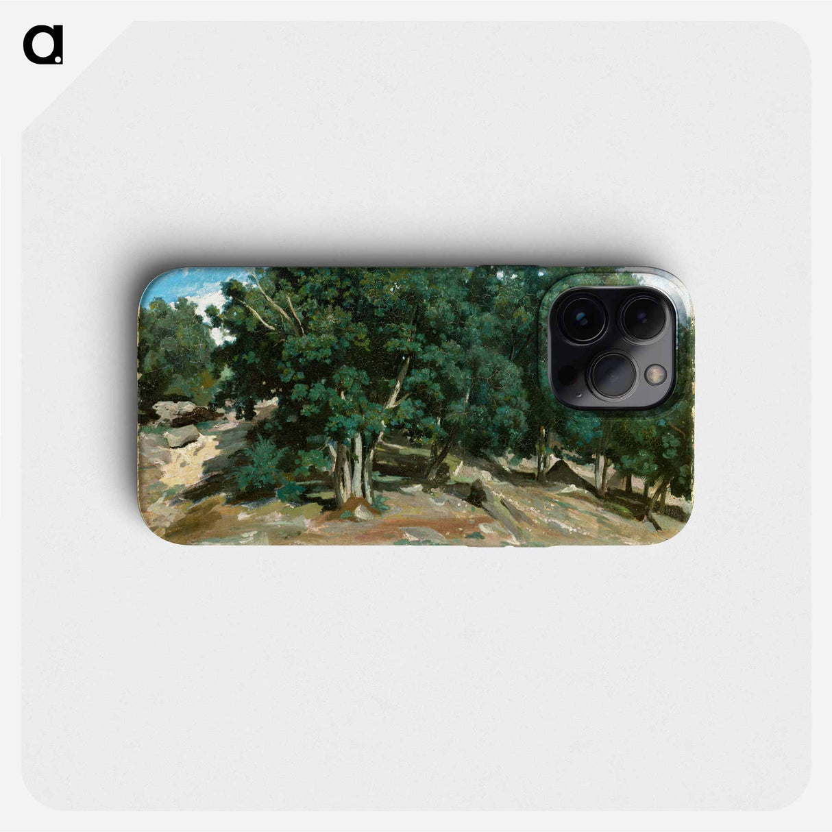 Fontainebleau: Oak Trees at Bas-Bréau - Camille Pissarro Phone Case.