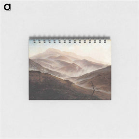 アートメモ帳-Giant Mountains Landscape with Rising Fog - カスパー ダーヴィト フリードリヒ Memo.