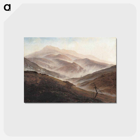 アートポストカード-Giant Mountains Landscape with Rising Fog - カスパー ダーヴィト フリードリヒ Postcard.