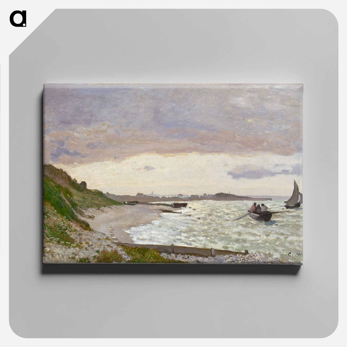 The Seashore at Sainte-Adresse - Claude Monet Canvas.