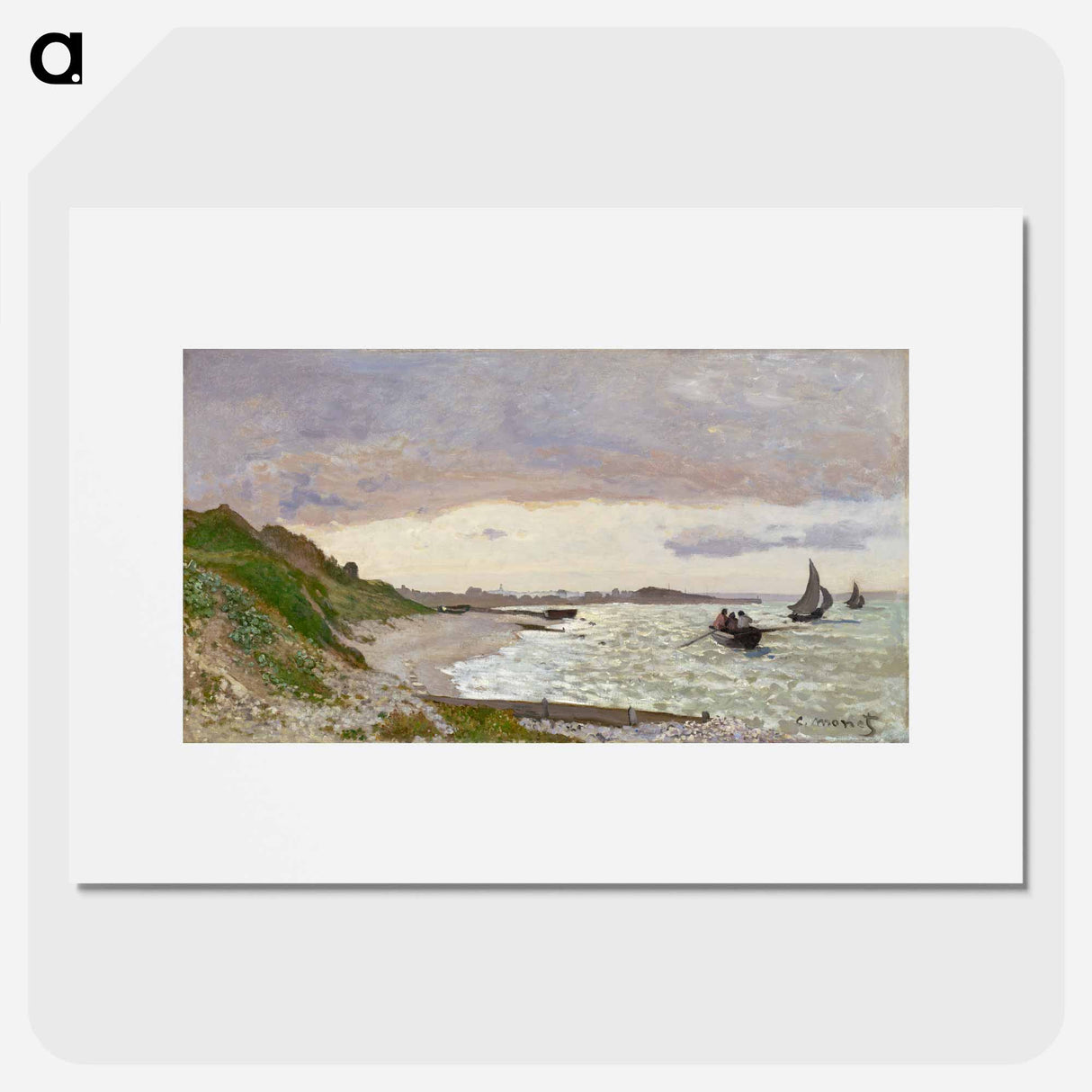 The Seashore at Sainte-Adresse - Claude Monet Poster.