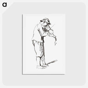 アートポストカード-Violist
 - コルネリス プロース ファン アムステル Postcard.