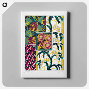 アートパネル-Suggestions pour étoffes et tapis: 60 motifs en couleur - E.A.セギー Canvas.