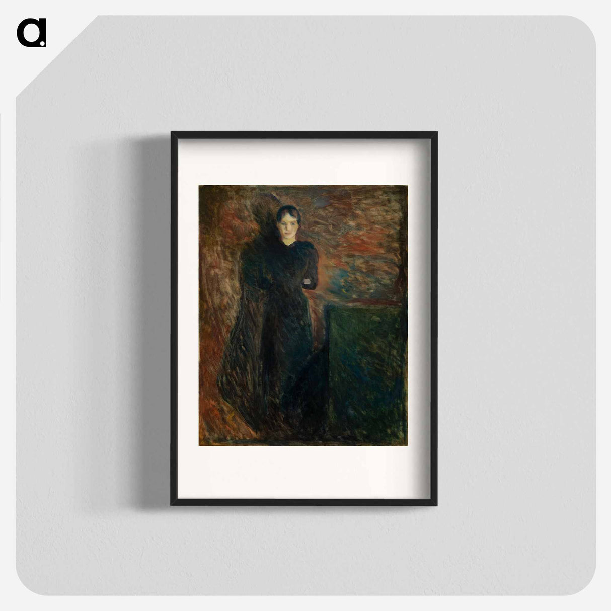 Lady in Black - Edvard Munch Poster.