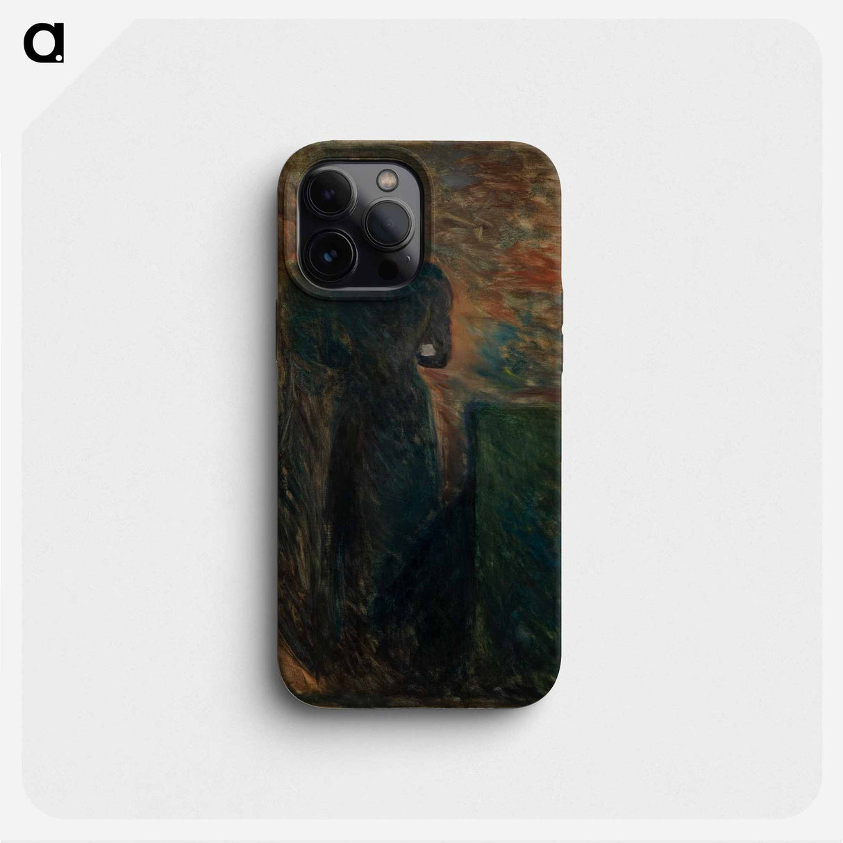 Lady in Black - Edvard Munch Phone Case.