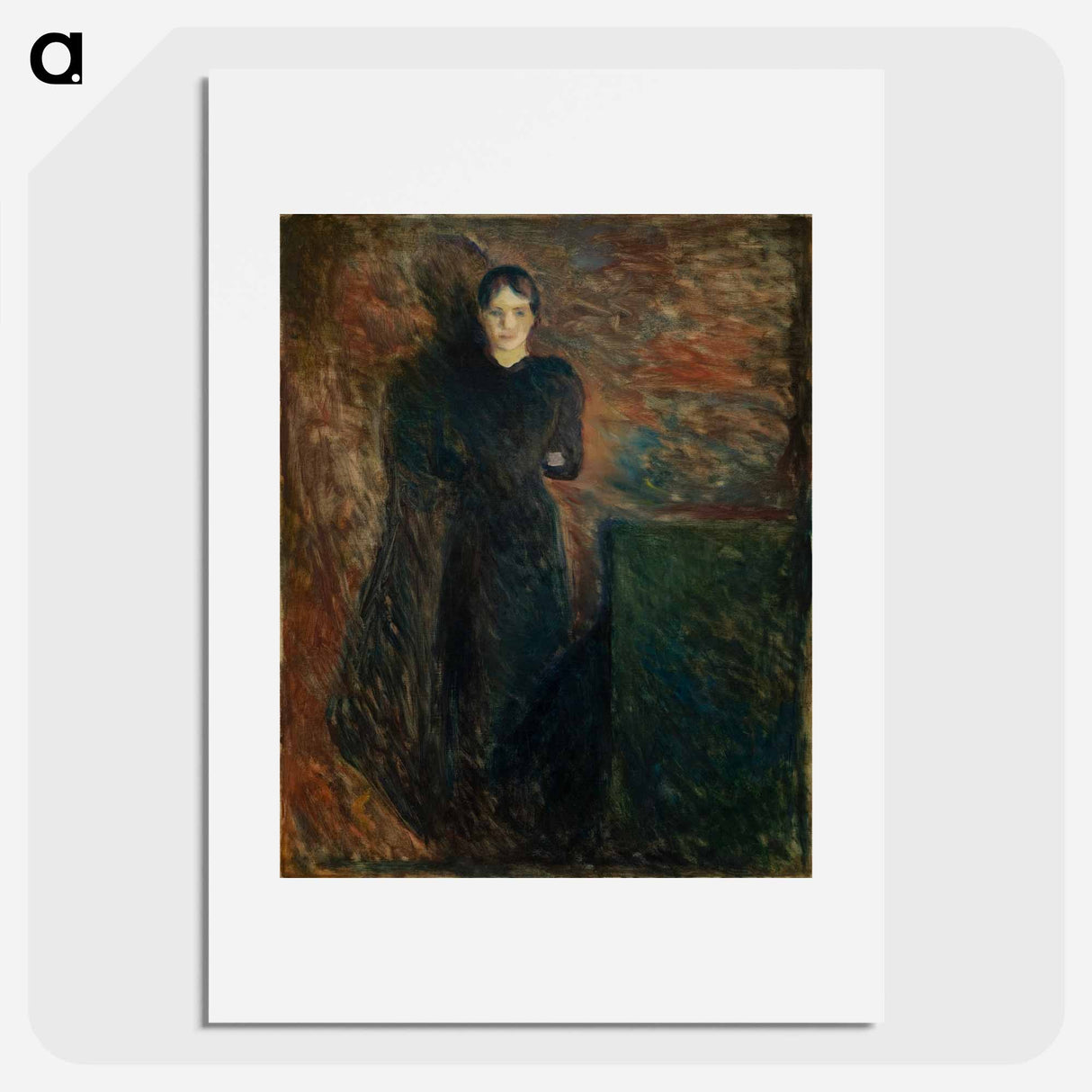 Lady in Black - Edvard Munch Poster.