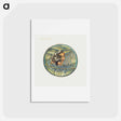 アートポストカード-Golden Thread from The Flower Book - エドワード バーン ジョーンズ Postcard.