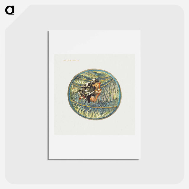 アートポストカード-Golden Thread from The Flower Book - エドワード バーン ジョーンズ Postcard.