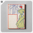 アートパネル-Woman in green dress reading a book - エドワード ペンフィールド Canvas.