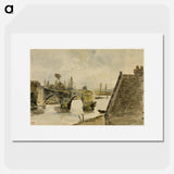 The Old Bridge at Nantes - ウジェーヌ ドラクロワ Poster.
