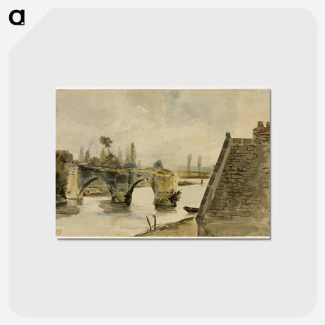 アートポストカード-イエロー - ウジェーヌ ドラクロワ Postcard.