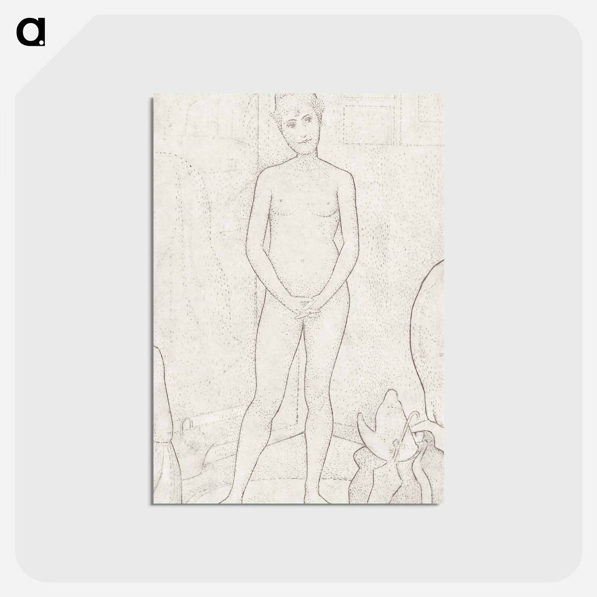 アートポストカード-The Models - ジョルジュ スーラ Postcard.