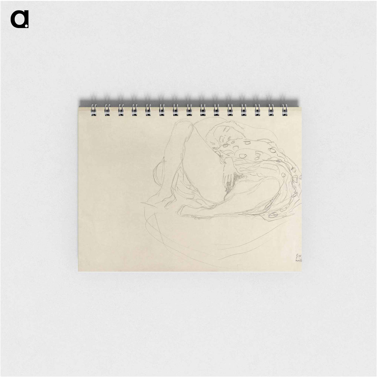 Reclining Nude with Drapery - グスタフ クリムト Memo.