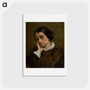 アートポストカード-Portrait of Zélie Courbet - ギュスターヴ クールベ Postcard.