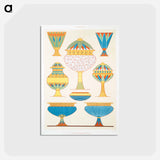 アートポストカード-Egyptian Vases
 - エジプト美術史 Postcard.