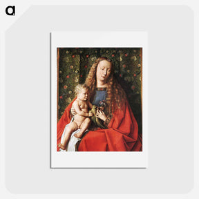 アートポストカード-The Madonna of Canon van der Paele (detail) - ヤン ファン エイク Postcard.