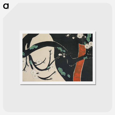 アートポストカード-Tree from Momoyogusa–Flowers of a Hundred Generations - 神坂 雪佳 Postcard.