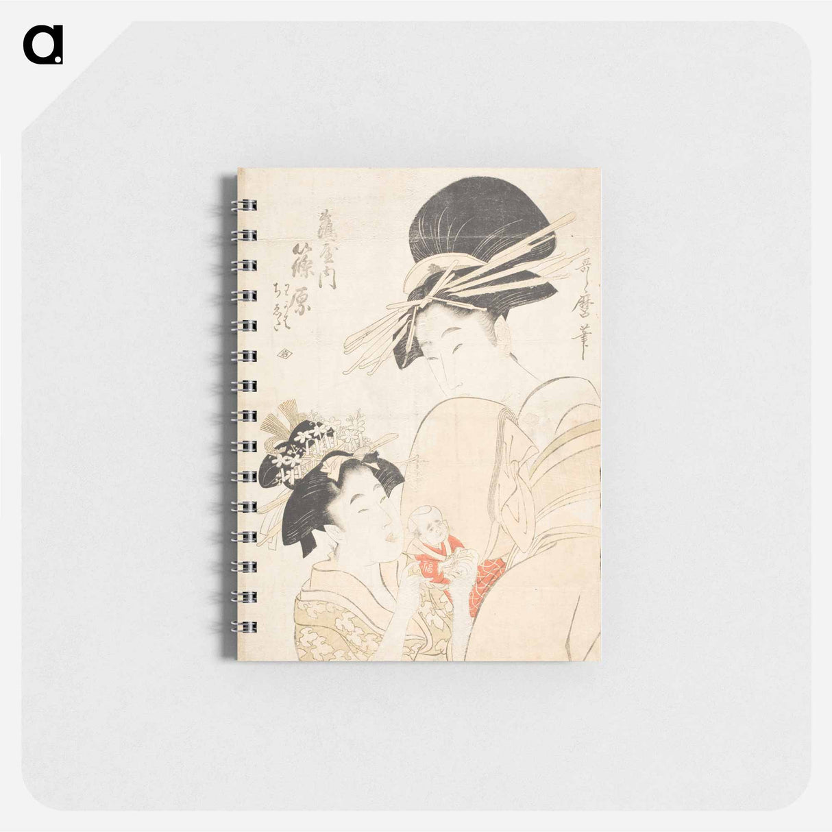 Shinohara of the Tsuruya, kamuro Wakaba and Chieda - 喜多川 歌麿 Memo.