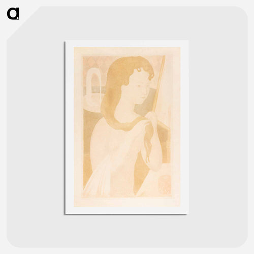 Young Girl at Her Bath - モーリス ドニ Postcard.