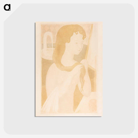 アートポストカード-Young Girl at Her Bath - モーリス ドニ Postcard.