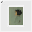 アートポストカード-Young Woman in Profile - オディロン ルドン Postcard.