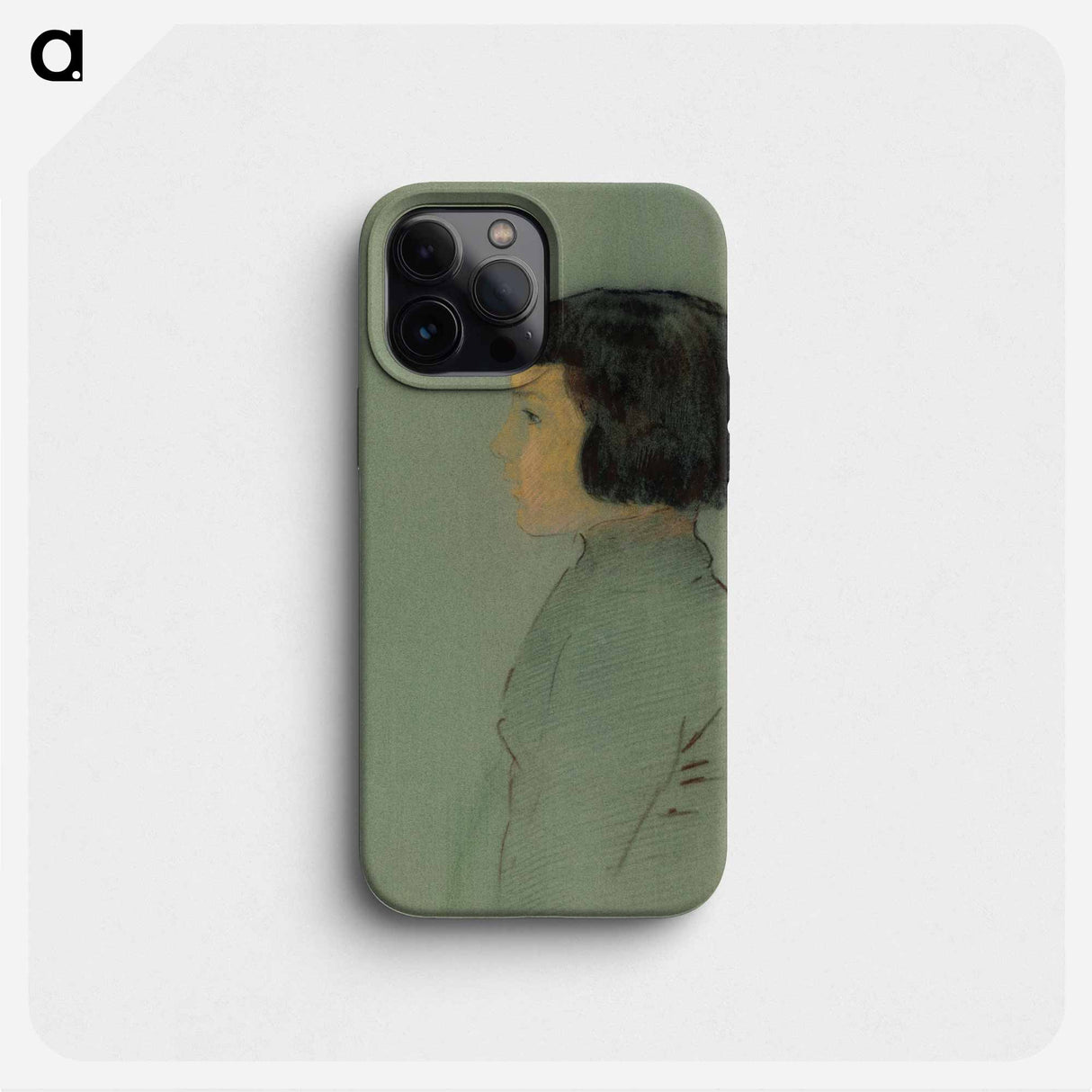 Young Woman in Profile - オディロン ルドン Phone Case.