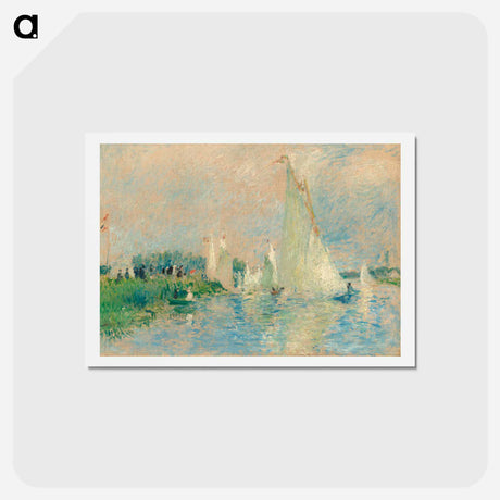 アートポストカード-Regatta at Argenteuil - ピエール オーギュスト ルノワール Postcard.