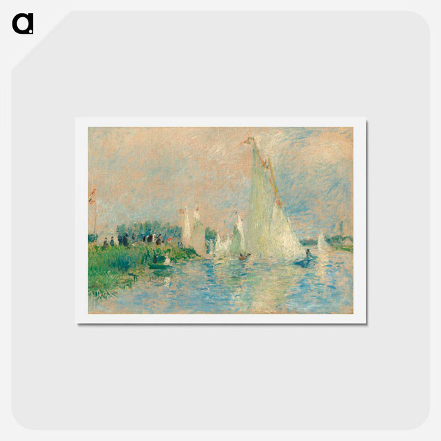 アートポストカード-Regatta at Argenteuil - ピエール オーギュスト ルノワール Postcard.