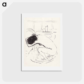 アートポストカード-Woman in Tub
 - ピエール ボナール Postcard.