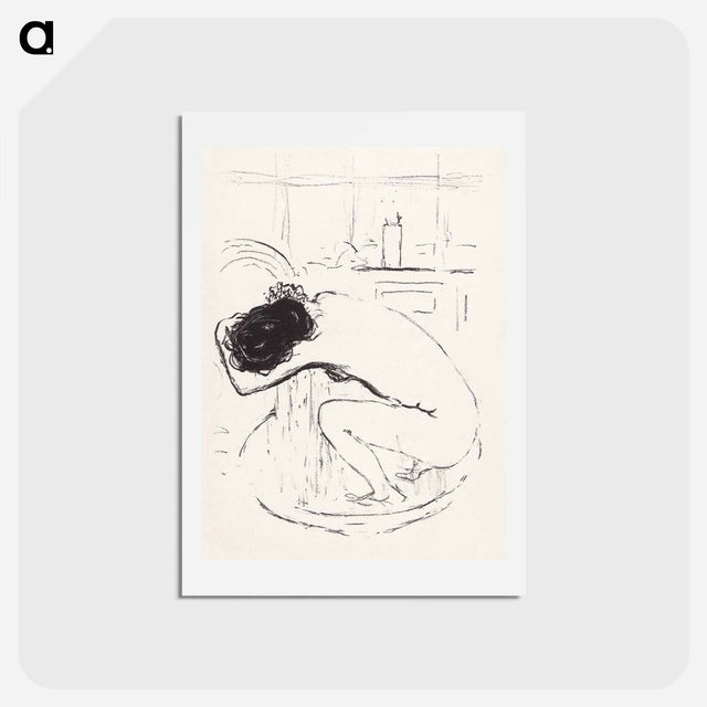 アートポストカード-Woman in Tub
 - ピエール ボナール Postcard.