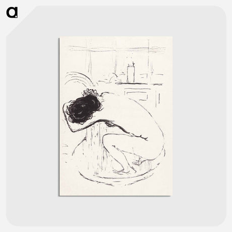 アートポストカード-Woman in Tub
 - ピエール ボナール Postcard.