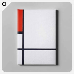 アートパネル-Composition No. I, with red and black - ピエト モンドリアン Canvas.