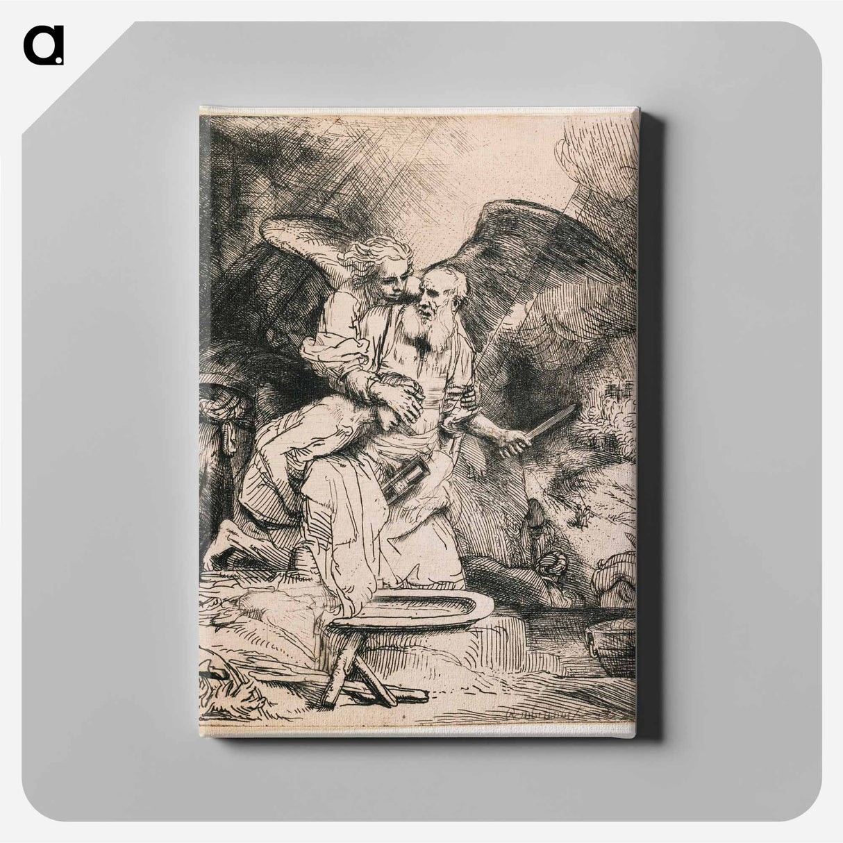 The Sacrifice of Isaac - Rembrandt van Rijn Canvas.