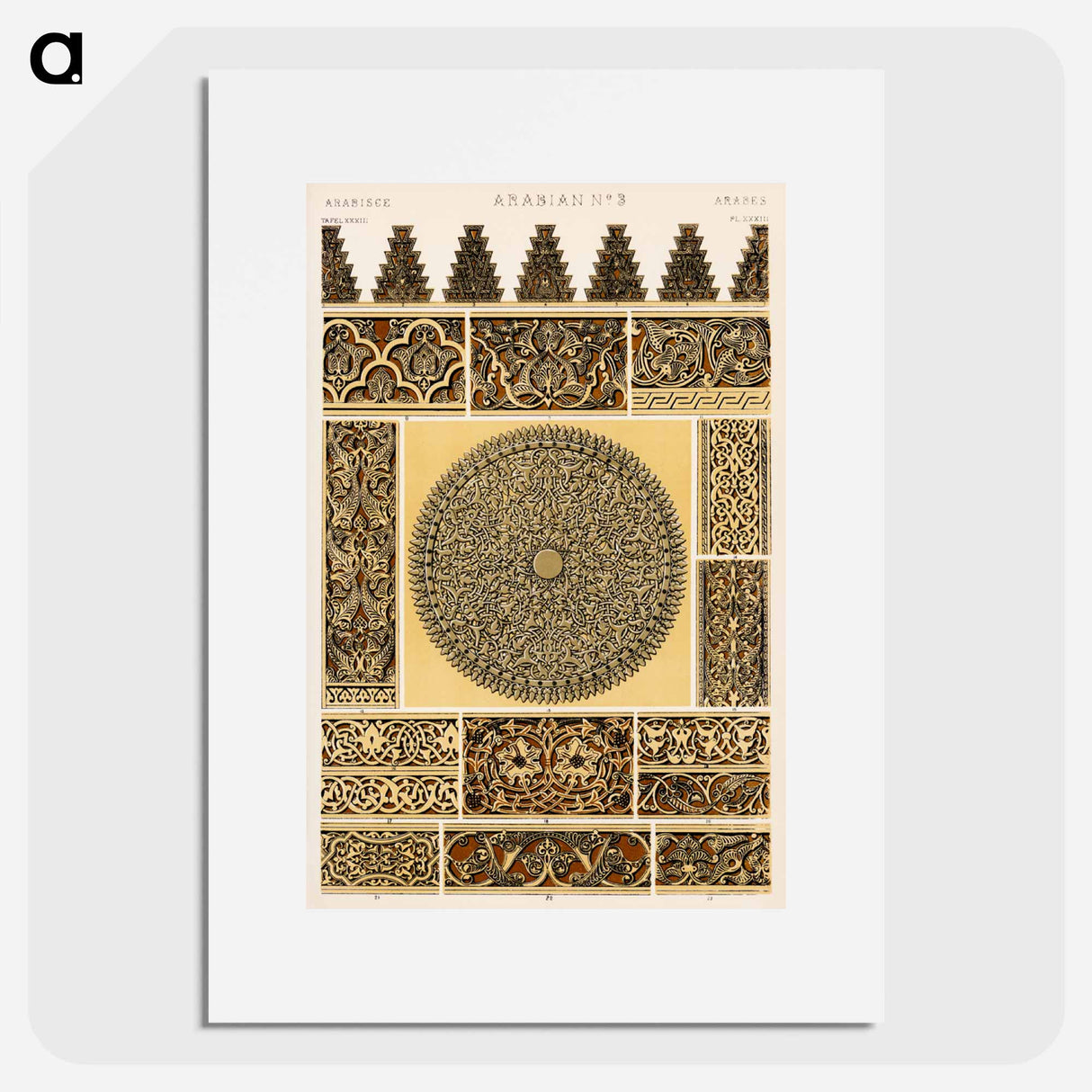 アートポスター-Grammar of Ornament Pattern Illustration
 - 装飾の文法 Poster.