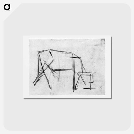 アートポストカード-Composition (The Cow) - テオ ファン ドゥースブルフ Postcard.