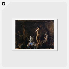 アートポストカード-William Rush Carving His Allegorical Figure of the Schuykill River - トーマス エイキンズ Postcard.