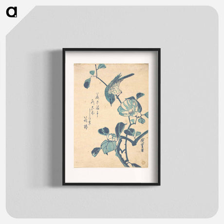 アートポスター-Camellia and Bird
 - 歌川 広重 Poster.