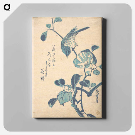 アートパネル-Camellia and Bird
 - 歌川 広重 Canvas.
