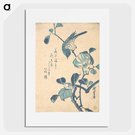 アートポスター-Camellia and Bird
 - 歌川 広重 Poster.