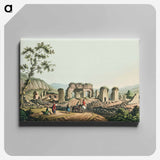 Ruins of the Temple of Diana at Ephesus - View of Ottoman territory Canvas.
