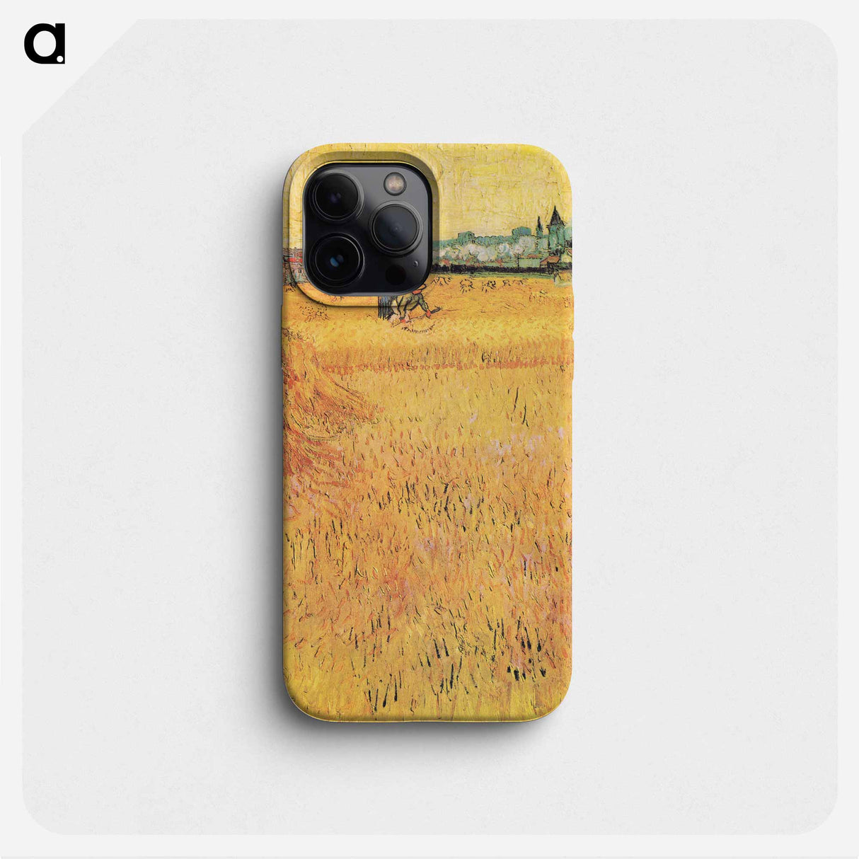 Wheat field with View of Arles - フィンセント ファン ゴッホ Phone Case.