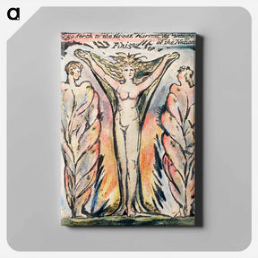 アートパネル-To go forth to the Great Harvest from Milton: a Poem, To Justify the Ways of God to Men - ウィリアム ブレイク Canvas.