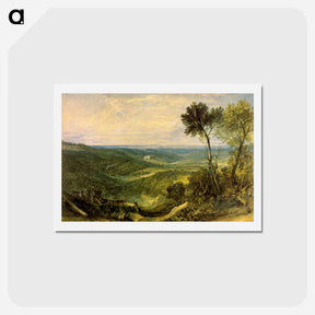 アートポストカード-The Vale of Ashburnham - ウィリアム ターナー Postcard.