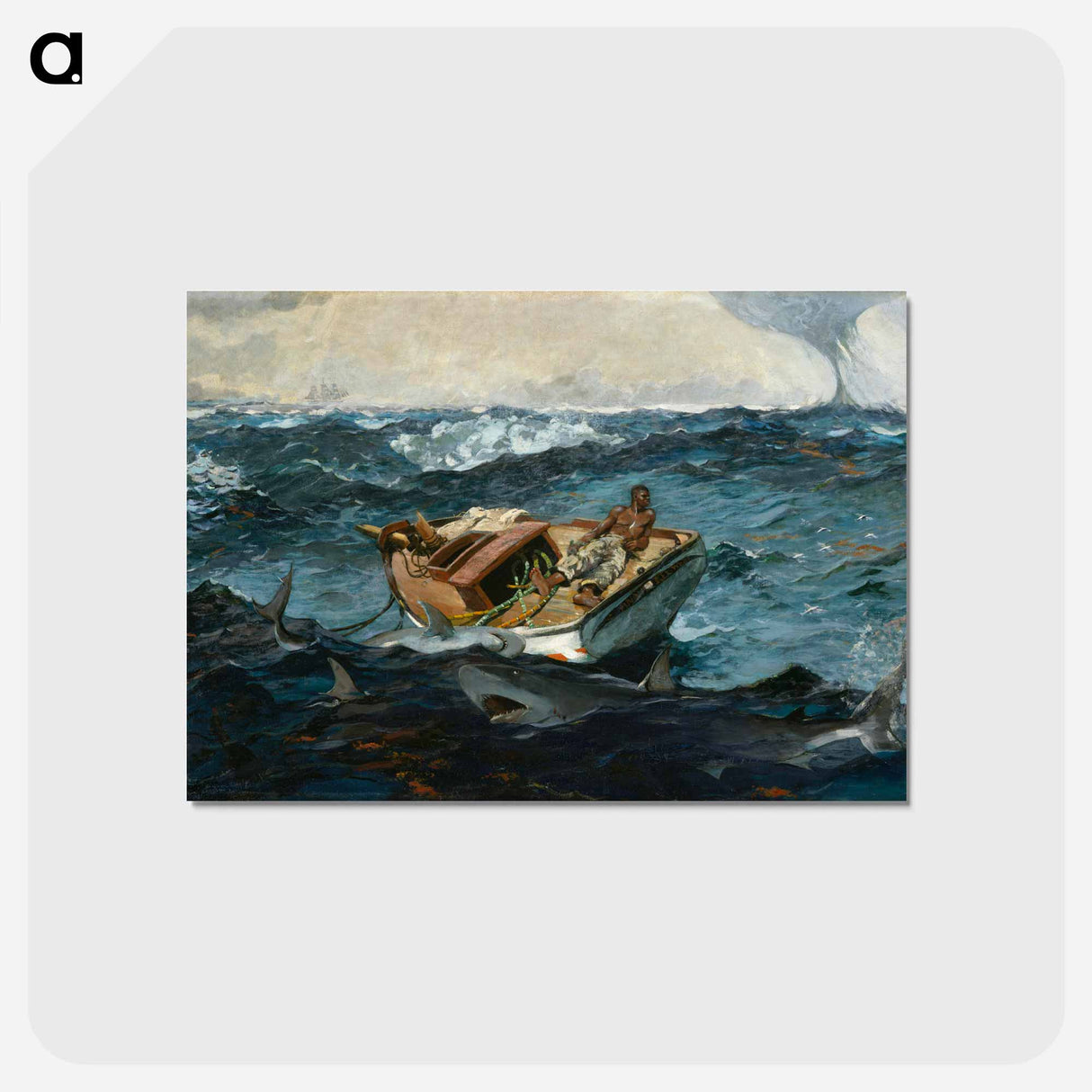 アートポストカード-The Gulf Stream - ウィンスロー ホーマー Postcard.