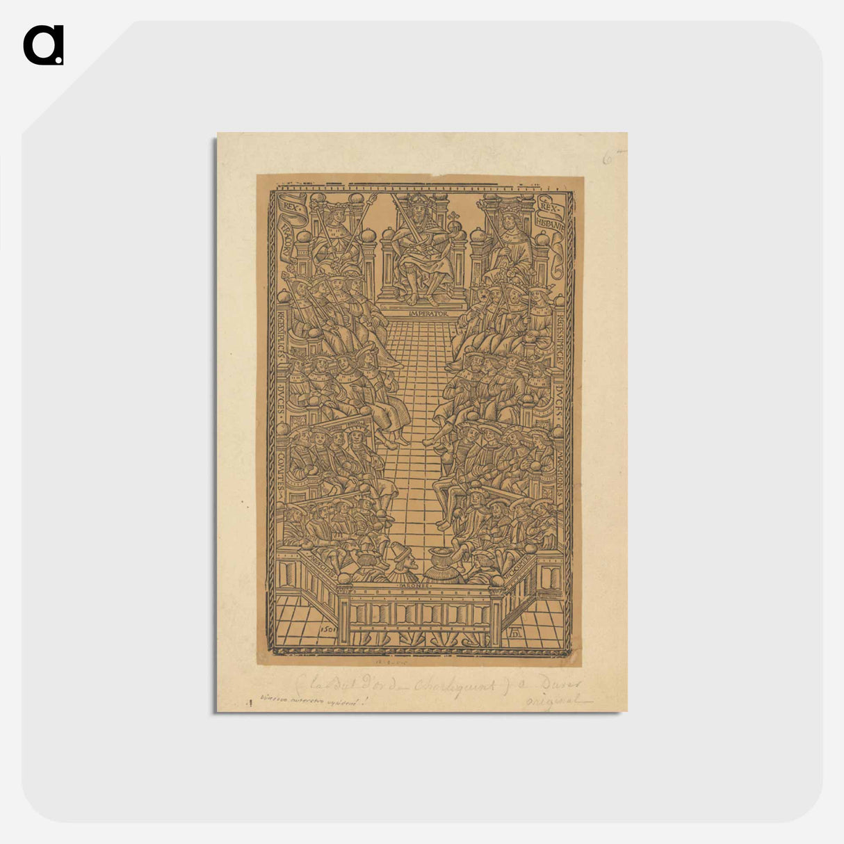 アートポストカード-Parliament of Karol V - アルブレヒト デューラー Postcard.