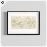 Geographical-Statistical World Lexicon - アンティーク地図 Poster.