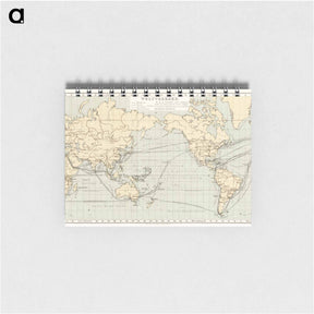 アートメモ帳-Geographical-Statistical World Lexicon - アンティーク地図 Memo.