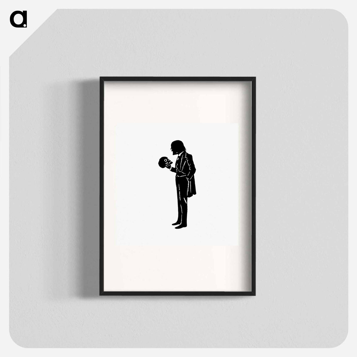 アートポスター-Michael's Crag Illustration: Male Silhouette with Skull
 - 大英図書館 Poster.